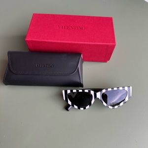 Valentino cat eye striped sunglasses